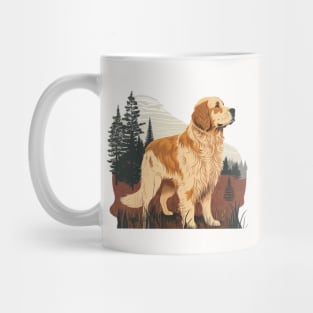 Golden Retriever in Autumn Mug